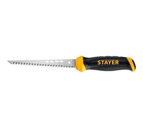 STAYER 160 мм, выкружная ножовка по гипсокартону, Professional (15173)