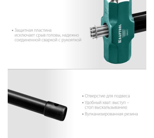 KRAFTOOL Steel FORCE, 4 кг, кувалда со стальной удлинённой обрезиненной рукояткой (2009-4)
