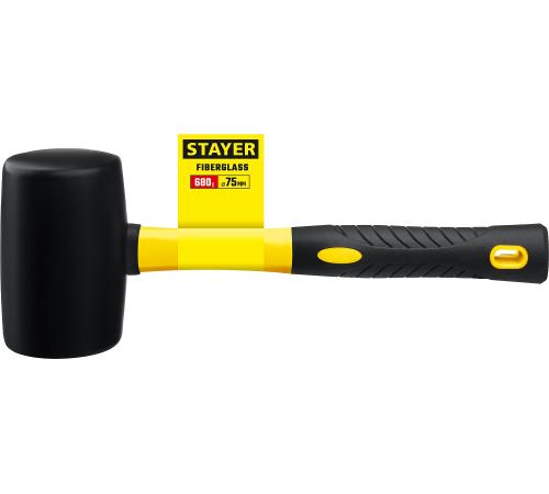 STAYER 450 г, чёрная, резиновая киянка, Professional (2054-65)