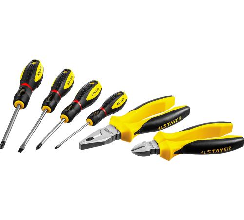 STAYER Hercules, 6 предм., набор губцевого инструмента (2202-H6)