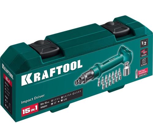 KRAFTOOL ID-15, 15 предм., ударно-поворотная отвертка (25550-Н10)