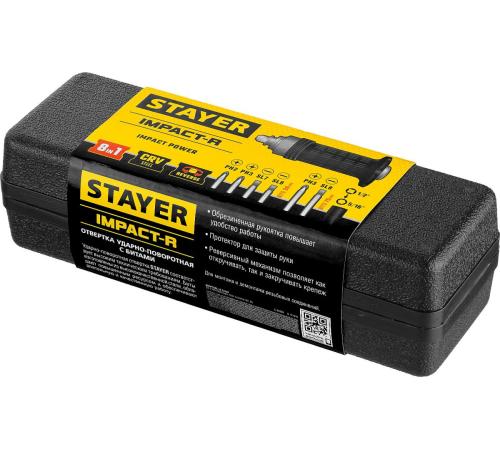 STAYER Master 8, 8 предм., ударно-поворотная отвертка (2566-H4)