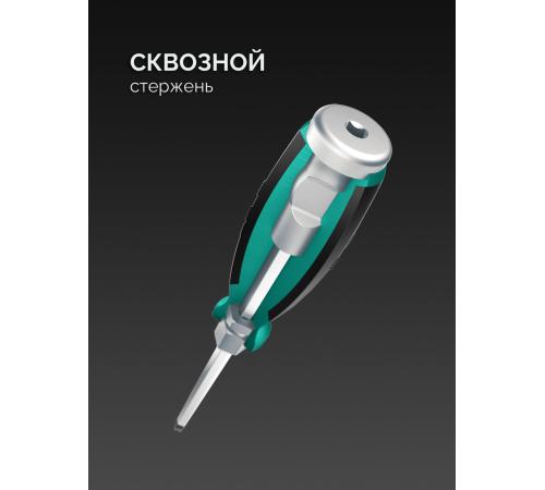 KRAFTOOL IMPACT 13 шт, сквозной стержень Cr-Mo, набор ударных отверток (25035)