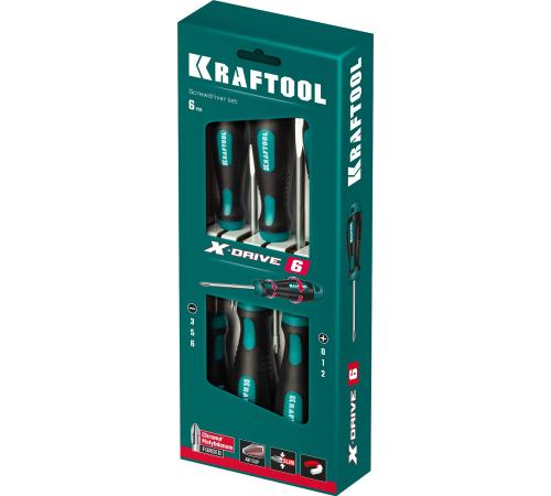 KRAFTOOL Х-Drive-6, 6 шт, набор отверток (250081-H6)