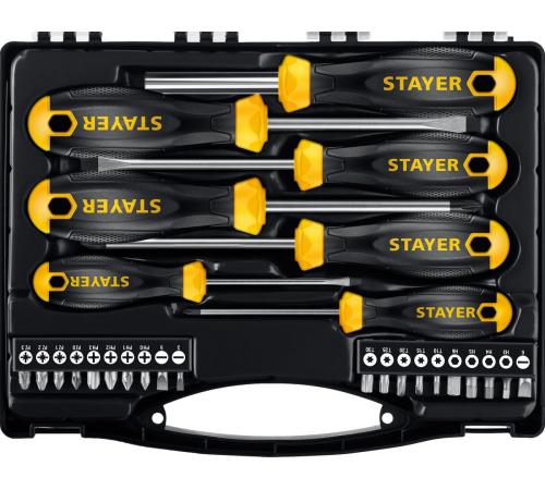 STAYER Hercules-K27, 27 предм., набор отверток с насадками (25827)