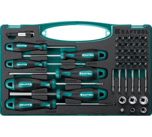 KRAFTOOL X-Drive 50, 50 предм., набор отверток и насадок (25815)