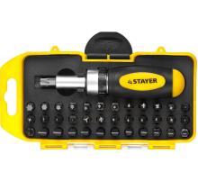 STAYER Compact-38, 38 предм., реверсивная отвертка с насадками (2557-H38)