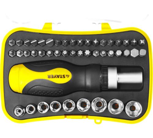 STAYER Compact-46, 46 предм., реверсивная отвертка с насадками (25084-H46)