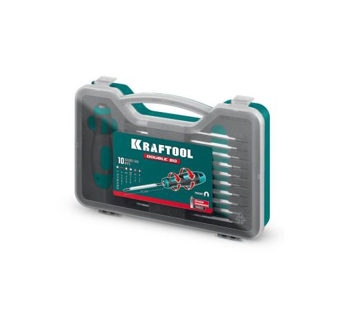 KRAFTOOL Double 20, 20 шт, набор: отвертка с переставными стержнями (25817)