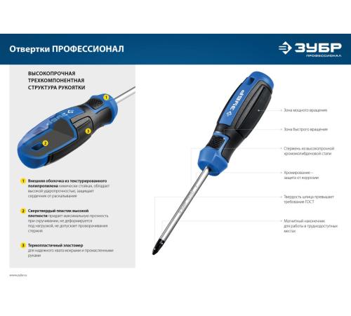 ЗУБР Профессионал 46 шт, набор отверток с насадками (25283-H46)