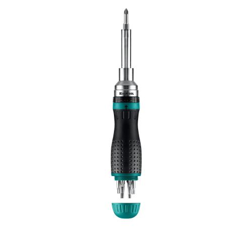 KRAFTOOL 19-в-1 KraftMax 19, Реверсивная отвертка с битами (25862)