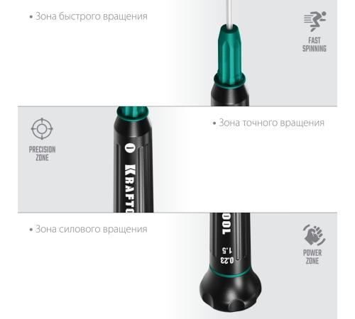KRAFTOOL Precision-12, 12 предм., для точных работ, набор отверток (25689)
