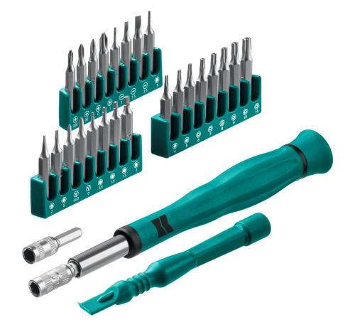 KRAFTOOL Precision-28, 28 предм., отвертка для точных работ (25677)