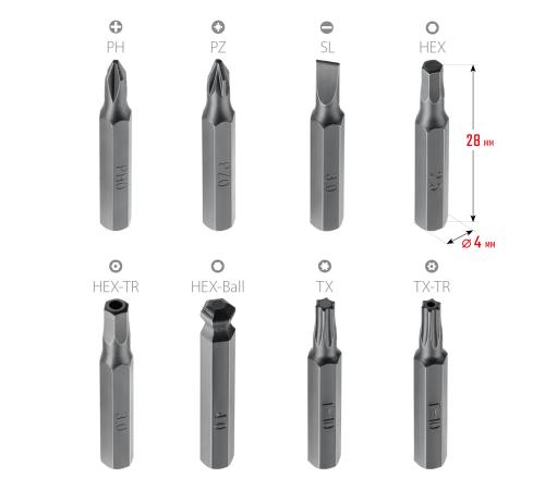 KRAFTOOL Precision-51, 51 предм., для точных работ, отвертка (25691)