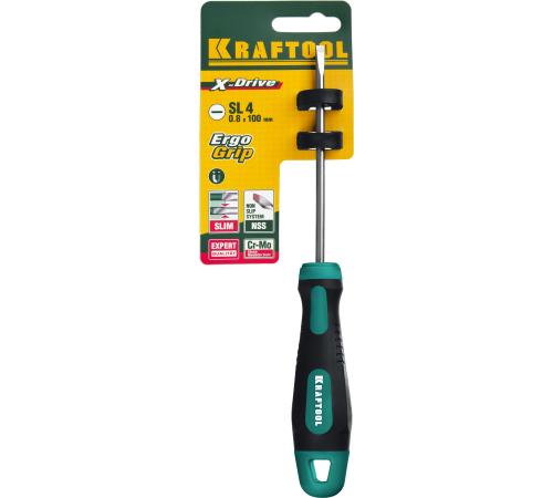KRAFTOOL Х-Drive, SL4 х 100, отвертка (250071-4.0-090)