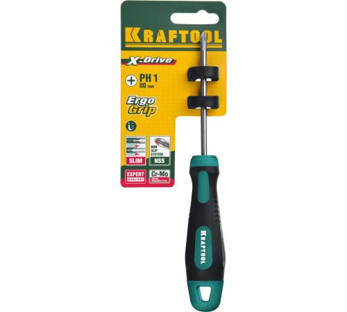 KRAFTOOL Х-Drive, PH1 x 80, отвертка (250072-1-080)