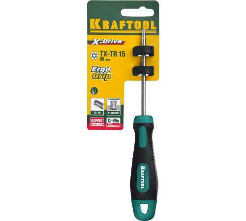 KRAFTOOL Х-Drive, TX HOLE15 x 80, отвертка (250077-15-080)