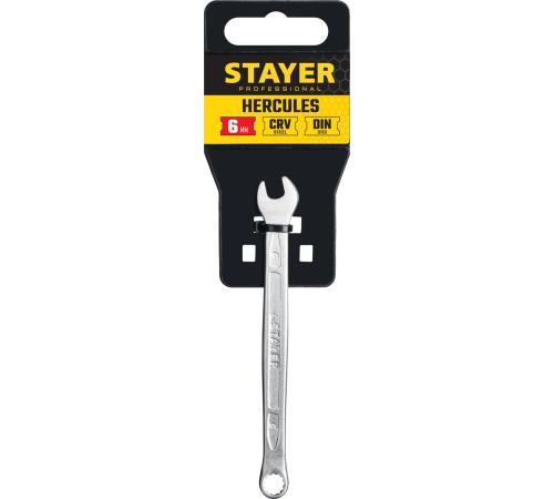 STAYER HERCULES, 6 мм, комбинированный гаечный ключ, Professional (27081-06)