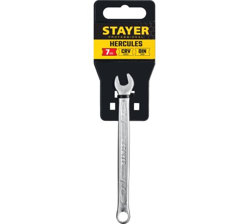 STAYER HERCULES, 7 мм, комбинированный гаечный ключ, Professional (27081-07)