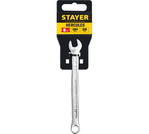 STAYER HERCULES, 8 мм, комбинированный гаечный ключ, Professional (27081-08)