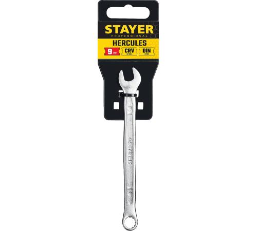 STAYER HERCULES, 9 мм, комбинированный гаечный ключ, Professional (27081-09)