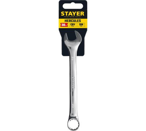 STAYER HERCULES, 30 мм, комбинированный гаечный ключ, Professional (27081-30)