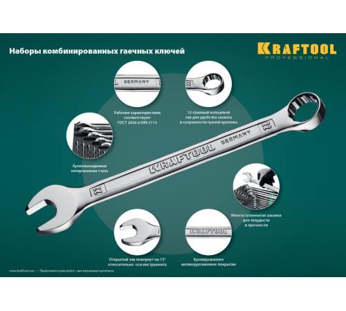 KRAFTOOL 18 шт, 6 - 32 мм, набор комбинированных гаечных ключей (27079-H18E)