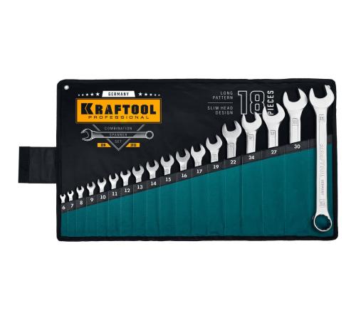 KRAFTOOL 18 шт, 6 - 32 мм, набор комбинированных гаечных ключей (27079-H18)