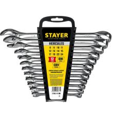 STAYER HERCULES, 12 шт, 8 - 24 мм, набор комбинированных гаечных ключей, Professional (27085-H12)