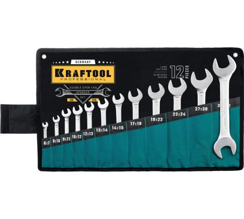 KRAFTOOL 12 шт, 6 - 32 мм, набор рожковых гаечных ключей (27033-H12)