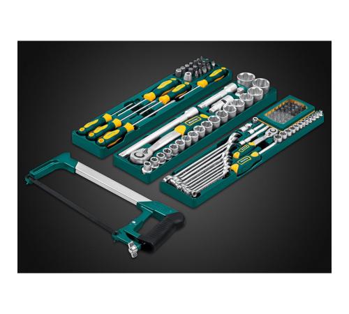 KRAFTOOL GRAND-131, 131 предм., (1/2″+1/4″), универсальный набор инструмента (27978-H131)