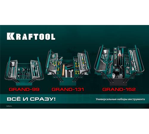 KRAFTOOL GRAND-131, 131 предм., (1/2″+1/4″), универсальный набор инструмента (27978-H131)