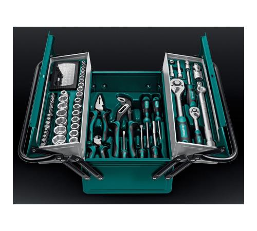 KRAFTOOL GRAND-99, 99 предм., (1/2″+1/4″), Универсальный набор инструмента (27978-H99)