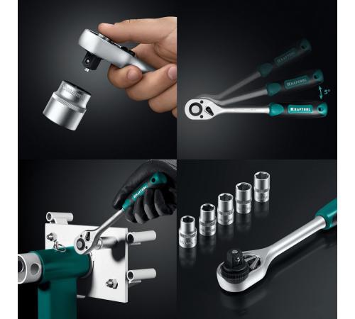 KRAFTOOL GRAND-99, 99 предм., (1/2″+1/4″), Универсальный набор инструмента (27978-H99)