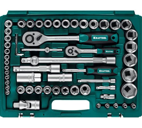KRAFTOOL X-Drive 108, 108 предм., (1/2″+3/8″+1/4″), универсальный набор инструмента (27888-H108)
