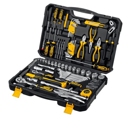 STAYER UNIVERSAL 150, 150 предм., (1/2″+ 1/4″), универсальный набор инструмента, Professional (27710-H150)