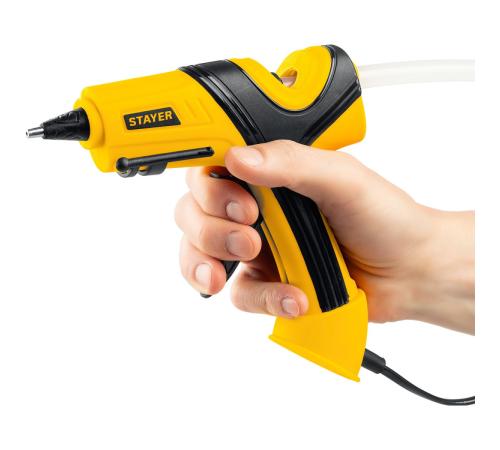 STAYER PRO 7, d 7 мм, 7 г/мин, электрический, пистолет термоклеевой, Professional (0681-07)
