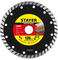 STAYER TURBO 125 мм (22.2 х 7 х 2.0 мм), сегментированный алмазный диск (3662-125)