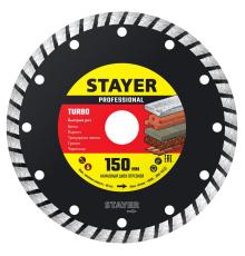 STAYER TURBO 150 мм (22.2 х 7 х 2.4 мм), сегментированный алмазный диск (3662-150)