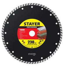 STAYER TURBO 230 мм (22.2 х 7 х 2.8 мм), сегментированный алмазный диск (3662-230)