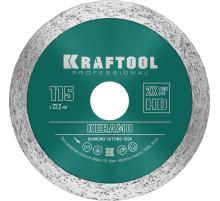 KRAFTOOL KERAMO, 115 мм, (22.2 мм, 10 х 1.6 мм), сплошной алмазный диск (36684-115)