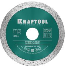 KRAFTOOL KERAMO, 115 мм, (22.2 мм, 10 х 1.6 мм), сплошной алмазный диск (36684-115)