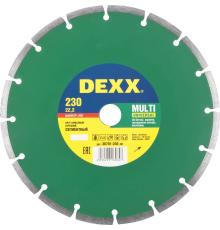 DEXX Multi Universal, 230 мм, (22.2 мм, 7 х 2.4 мм), сегментный алмазный диск (36701-230)