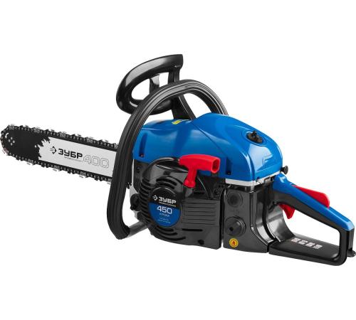 ЗУБР 45 см3, 40 см, бензопила, Профессионал (ПБЦ-450 40П)