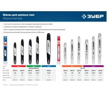 ЗУБР тип 3, шаг 0.325″, паз 1.3 мм, 50 см, шина для бензопил, Профессионал (70203-50)