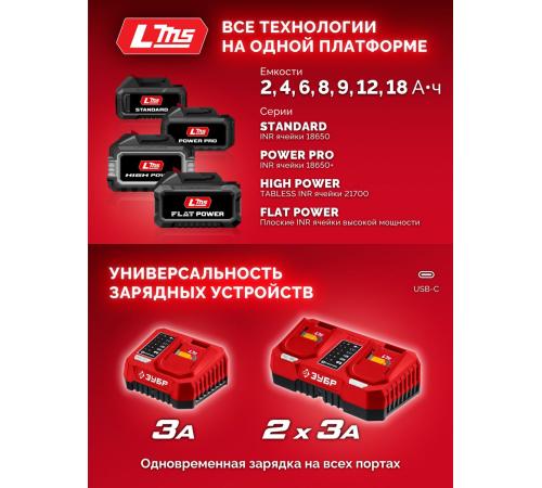 ЗУБР 20 В, 500 Н·м, без АКБ (LMS), бесщеточный ударный гайковерт (ГБУ-500)
