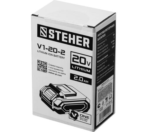 STEHER V1, 20 В, 2.0 А·ч, аккумуляторная батарея (V1-20-2)