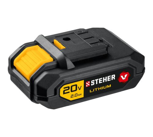 STEHER V1, 20 В, 45 Н·м, 1 АКБ (2 А·ч), бесщеточная дрель-шуруповерт, кейс (CDB-200-1)
