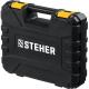 STEHER V1, 20 В, 45 Н·м, 1 АКБ (2 А·ч), бесщеточная дрель-шуруповерт, кейс (CDB-200-1)