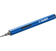 ЗУБР 4 Vmax, аккумуляторная отвертка для точных работ, 20 бит, Профессионал (ОТР-4 Н20)